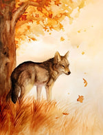 Loup d'Automne Broderie Diamant