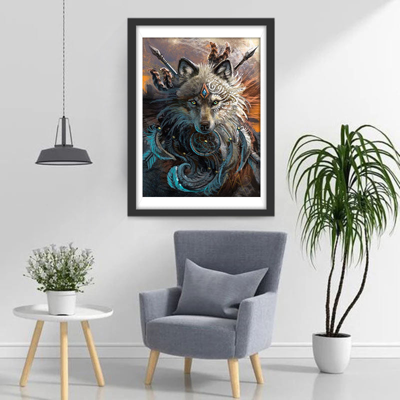 Loup Général Broderie Diamant