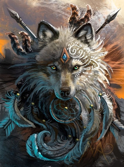 Loup Général Broderie Diamant