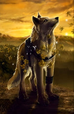 Loup Solitaire Broderie Diamant