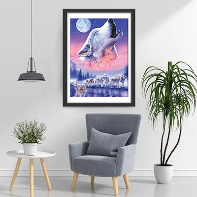 Loups et Hurlements Broderie Diamant