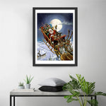 Luxueux Traîneau du Père Noël Broderie Diamant