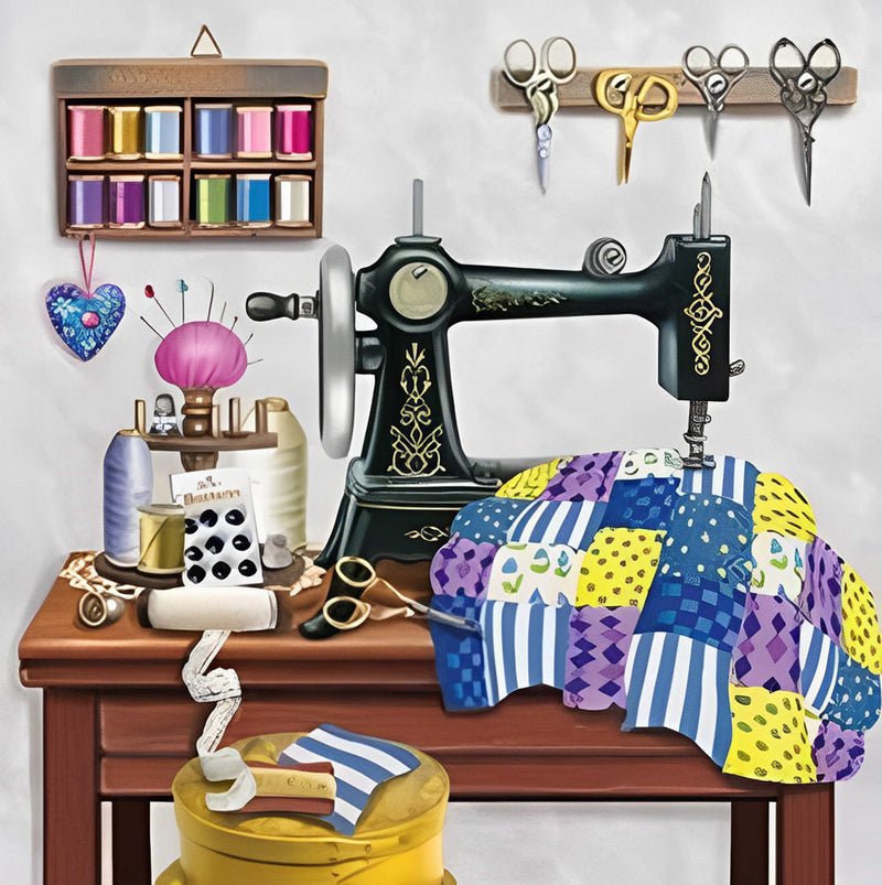 Machine à Coudre et Fil Broderie Diamant