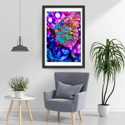 Magnifique Papillon Coloré Broderie Diamant
