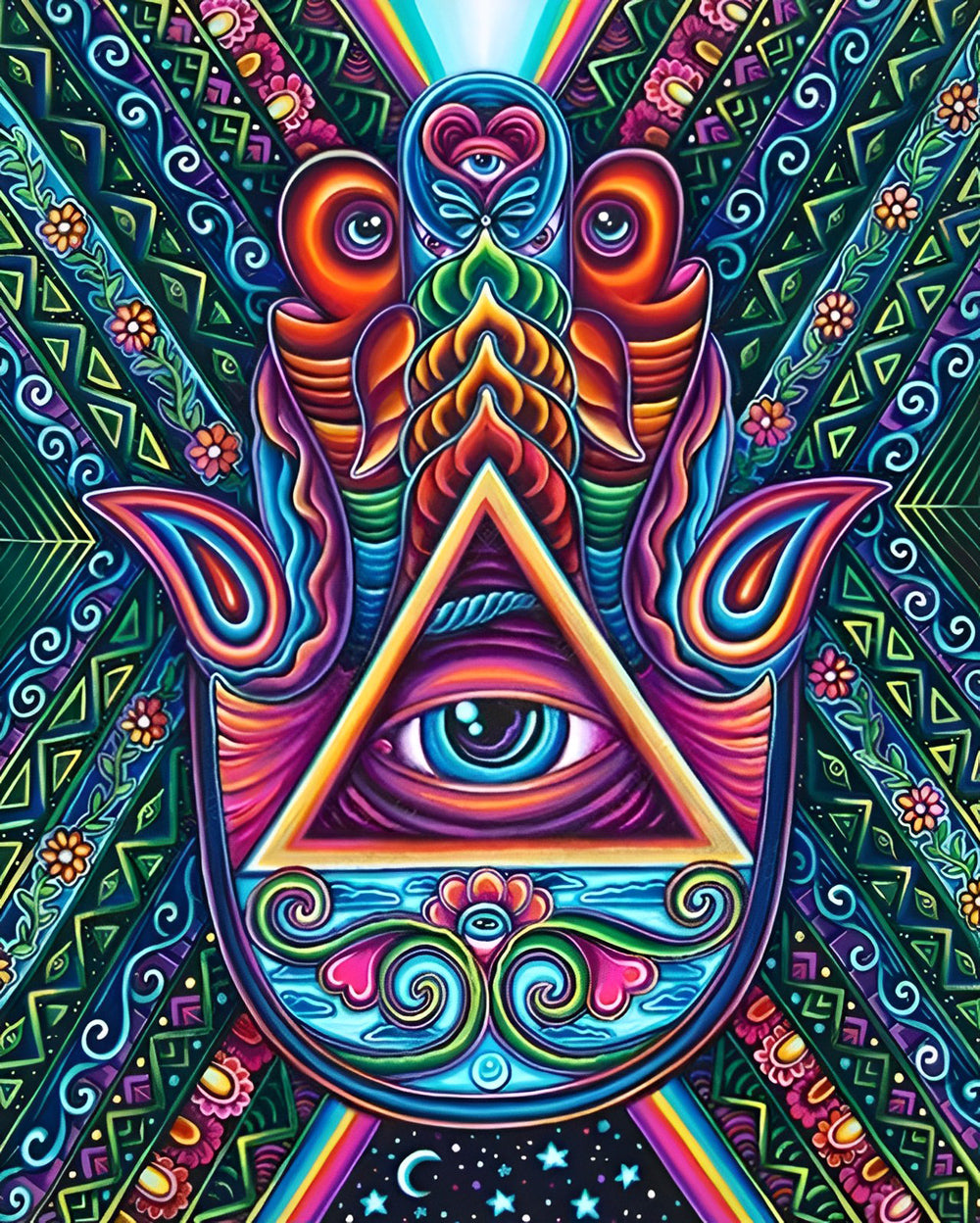 Main de Fatima Broderie Diamant