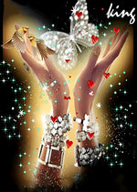 Mains et Papillon Broderie Diamant