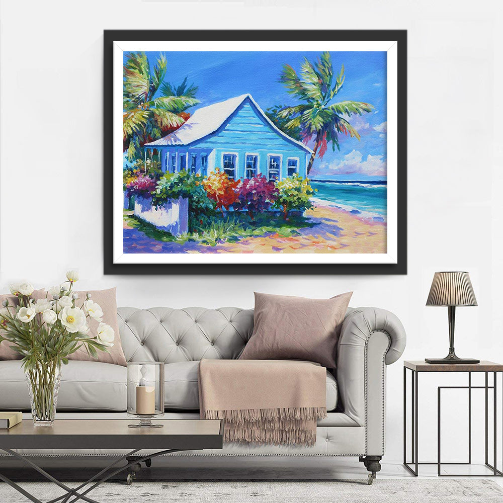 Maison au Bord de la Mer Broderie Diamant