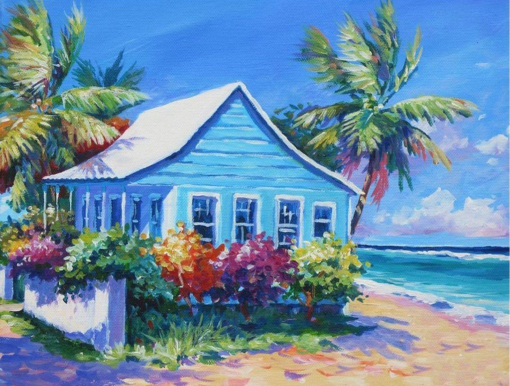 Maison au Bord de la Mer Broderie Diamant