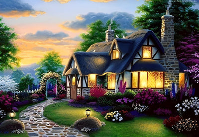 Maison en Pierre Broderie Diamant