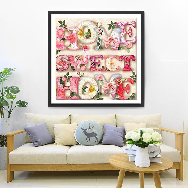 Maison, Jolie Maison de Roses Broderie Diamant