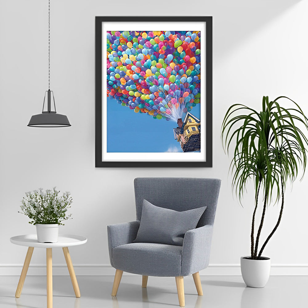 Maison Volante en Tour du Monde Broderie Diamant