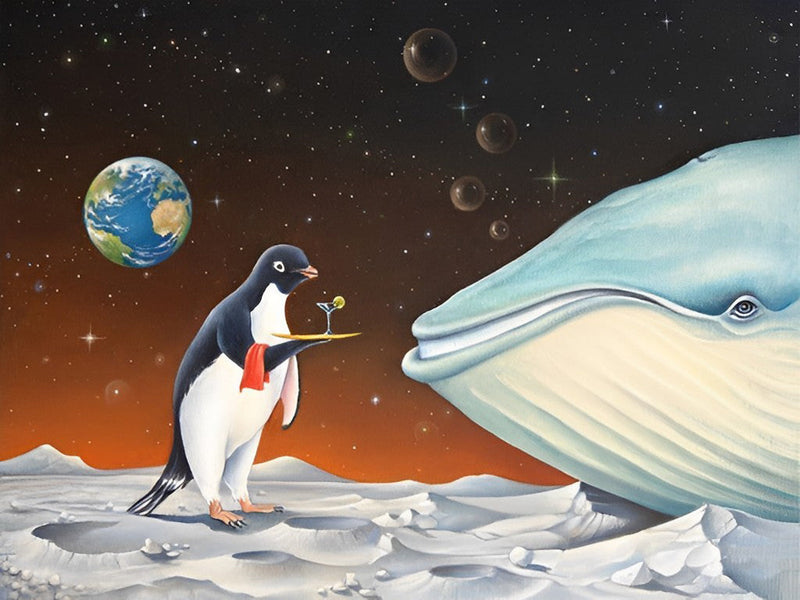 Manchot et Baleine Broderie Diamant