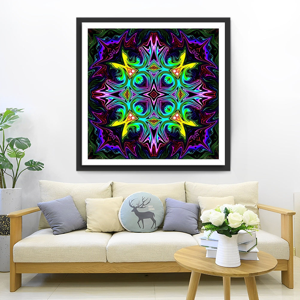 Mandala Abstrait Broderie Diamant