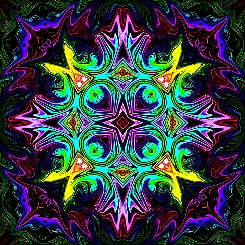Mandala Abstrait Broderie Diamant