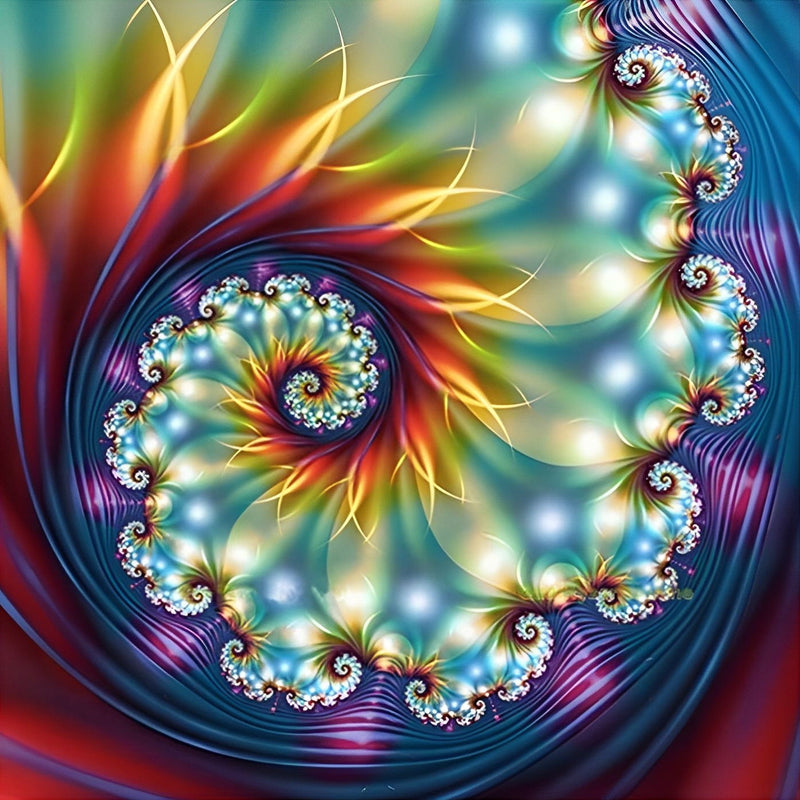 Mandala Abstrait Broderie Diamant