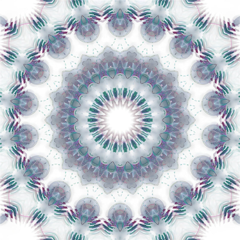 Mandala Blanc et Vert Broderie Diamant