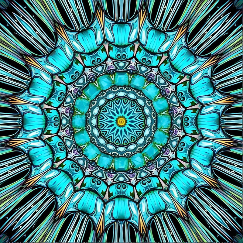 Mandala Bleu Clair Broderie Diamant