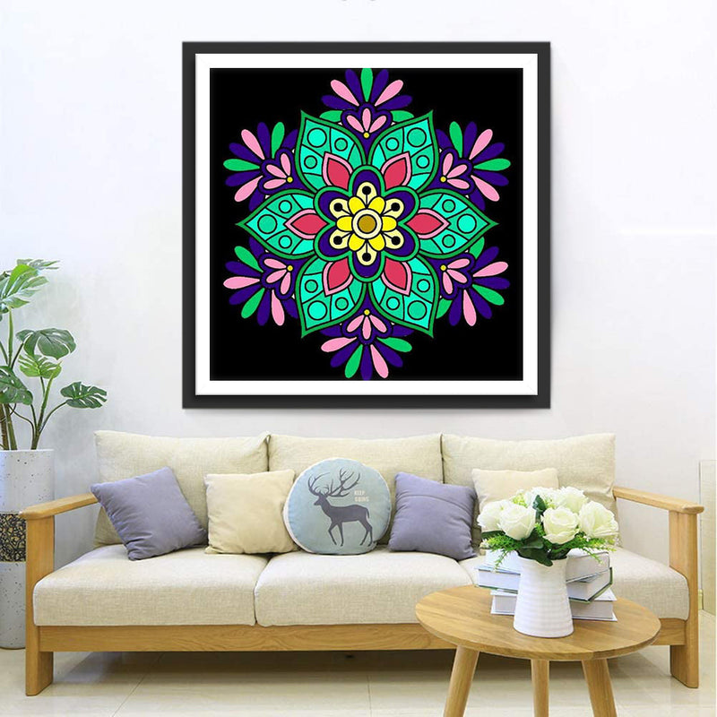 Mandala Cartoon Broderie Diamant