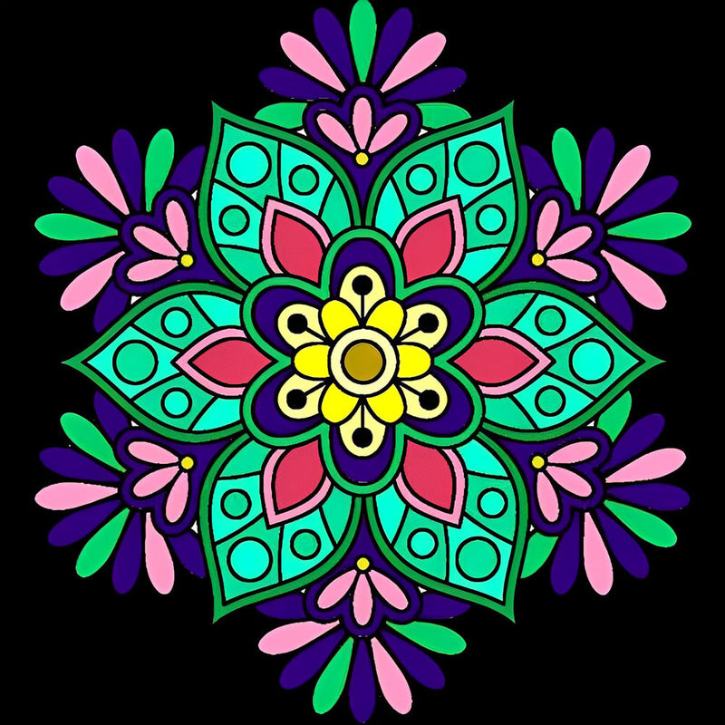 Mandala Cartoon Broderie Diamant