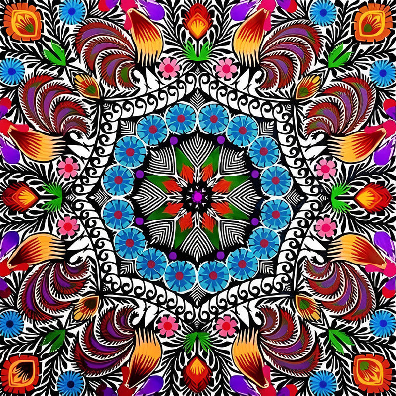 Mandala Coloré Broderie Diamant