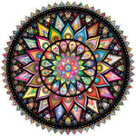 Mandala en Dégradé de Rouge et de Noir Broderie Diamant