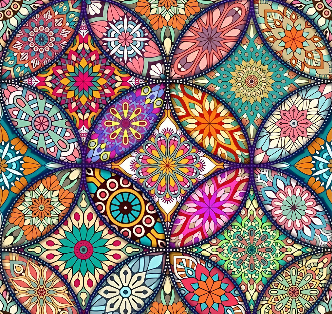 Mandala et Kaléidoscopique Broderie Diamant