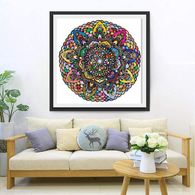 Mandala Floral Broderie Diamant