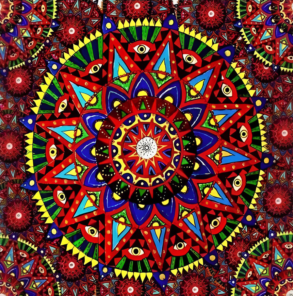 Mandala Rouge Broderie Diamant