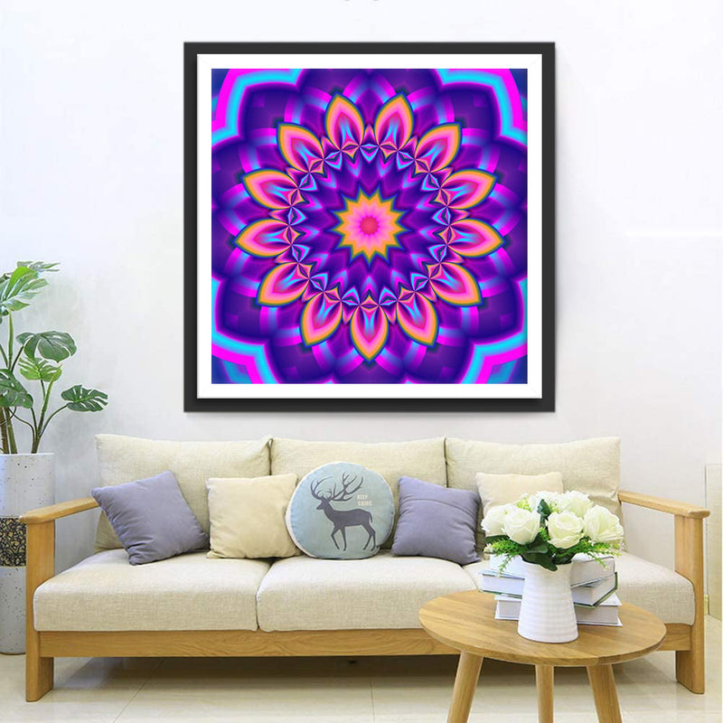 Mandala Violet Broderie Diamant