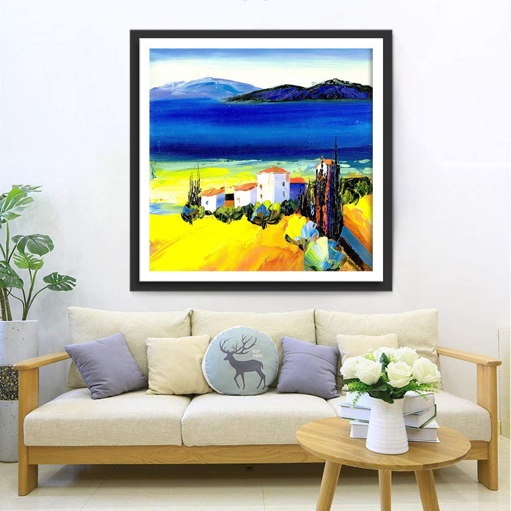 Mer Dessinée Broderie Diamant