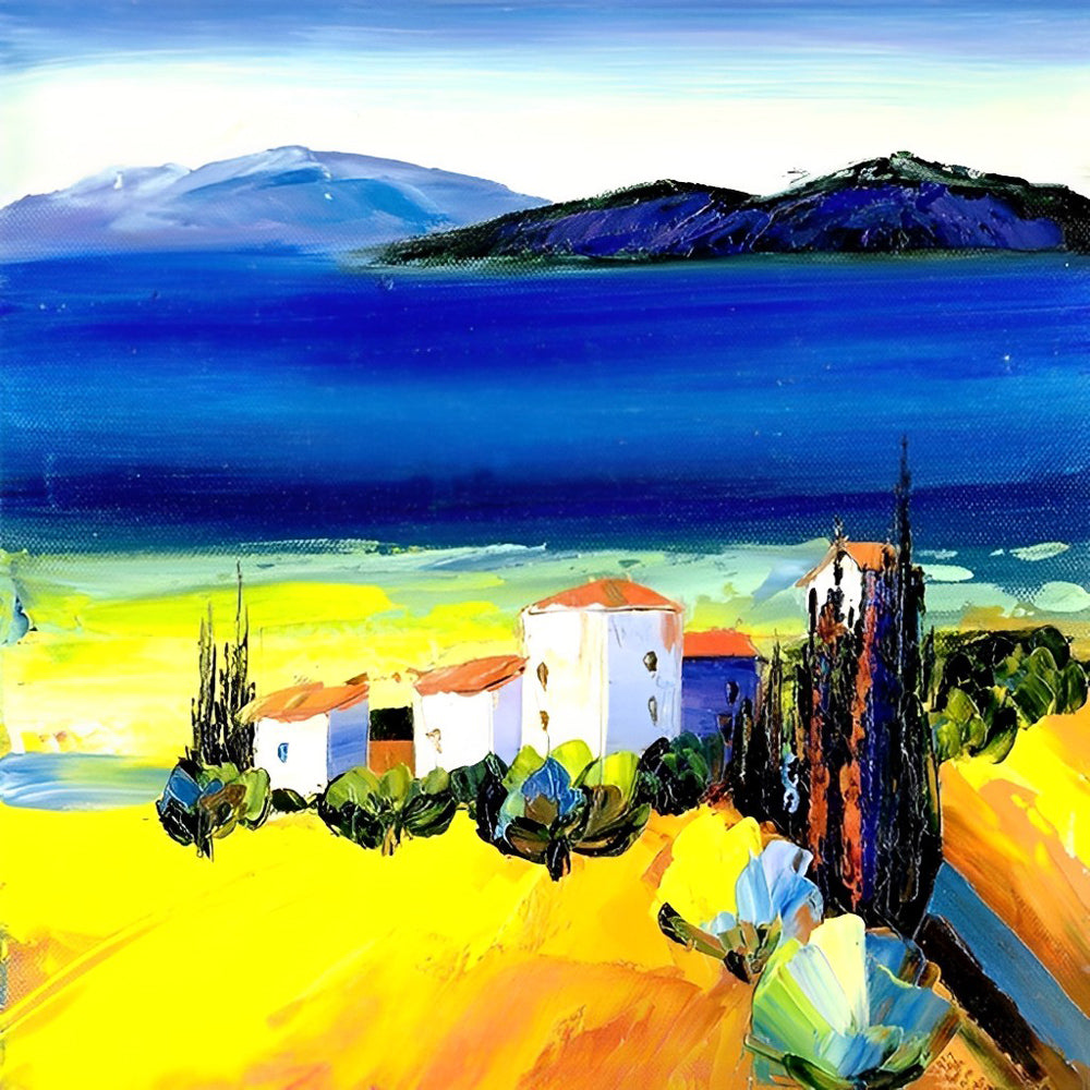 Mer Dessinée Broderie Diamant