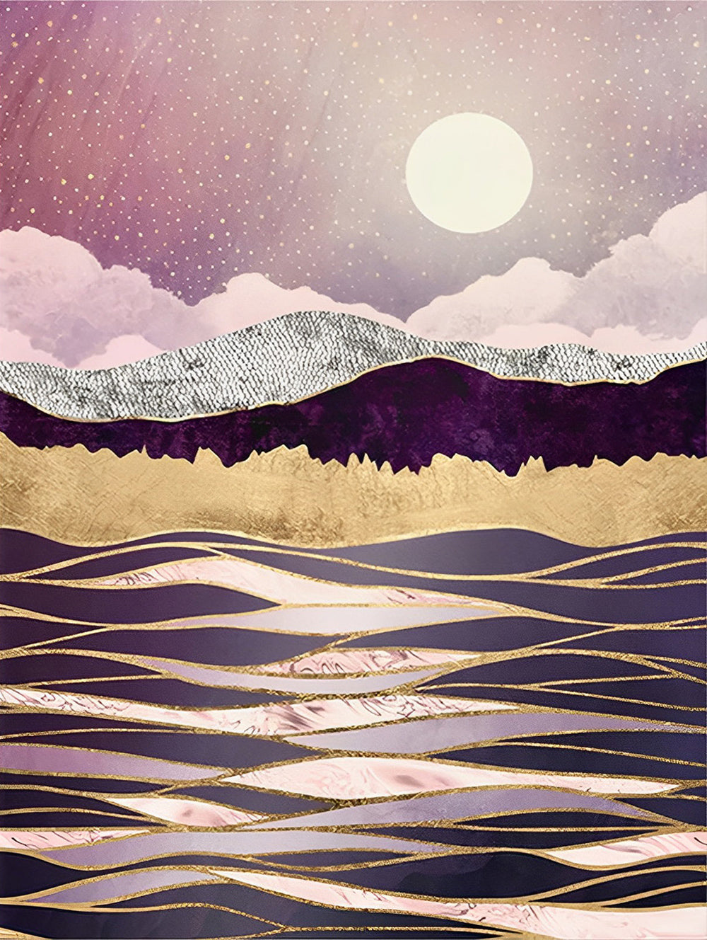 Mer Dessinée Broderie Diamant