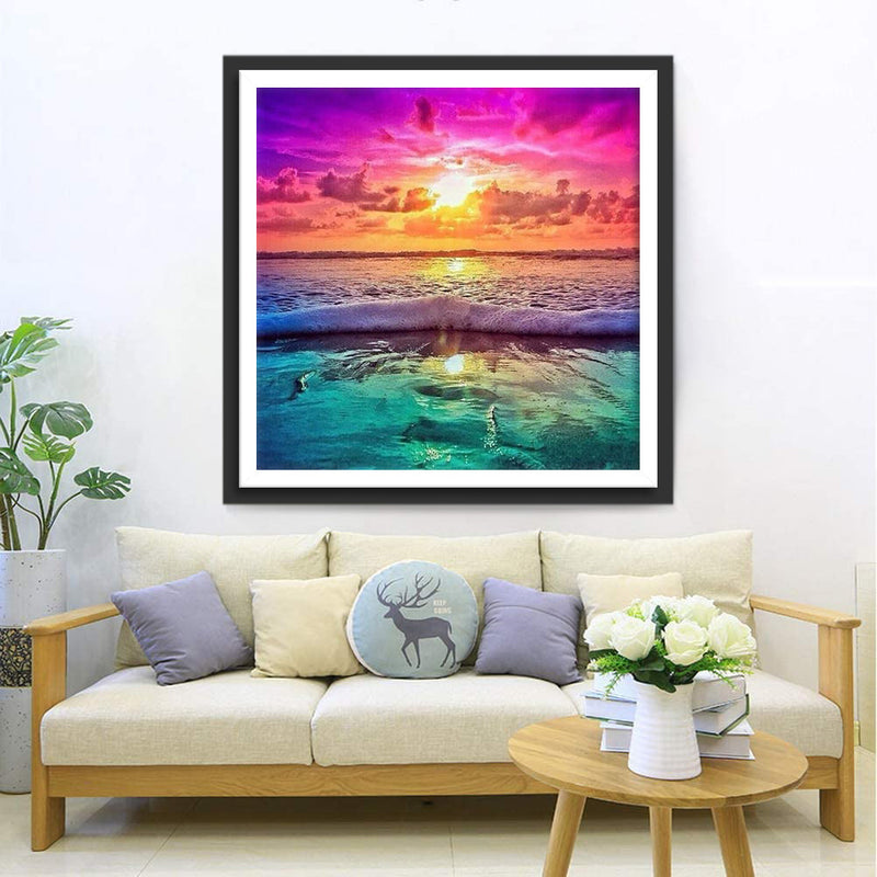 Mer et Ciel Multicolores Broderie Diamant