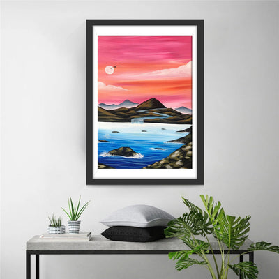 Mer et Ciel Rose Broderie Diamant