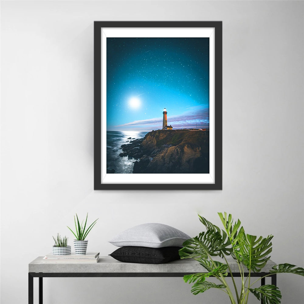 Mer et Clair de Lune Broderie Diamant