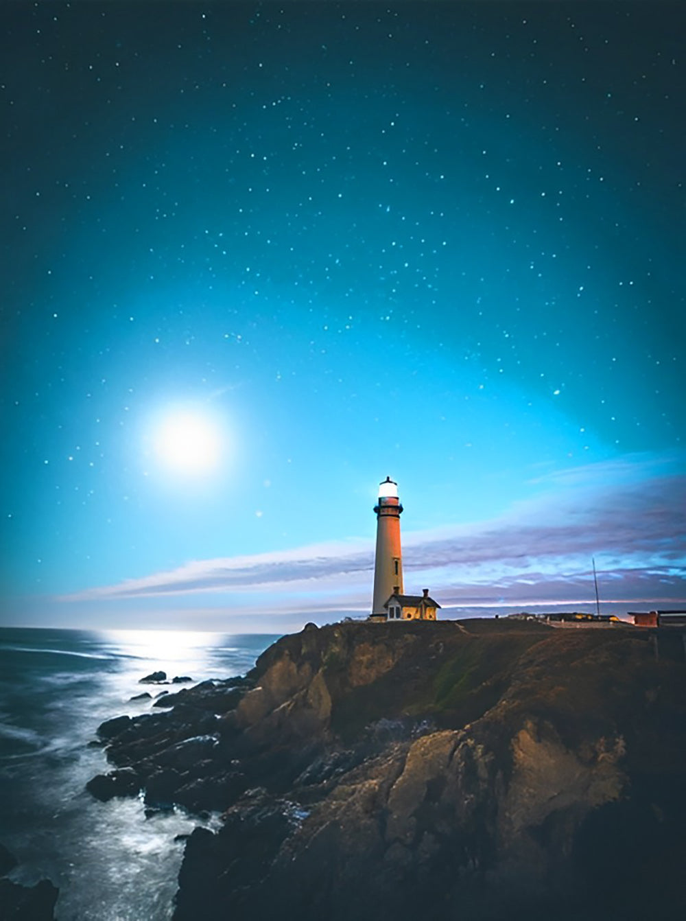 Mer et Clair de Lune Broderie Diamant