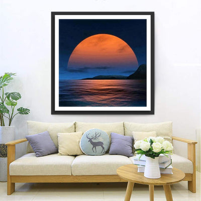 Mer et Lune Enorme Rousse Broderie Diamant