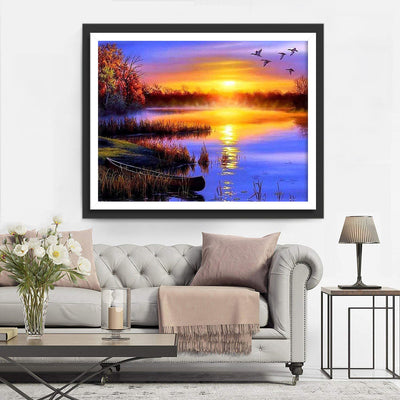 Mer Paysage Broderie Diamant
