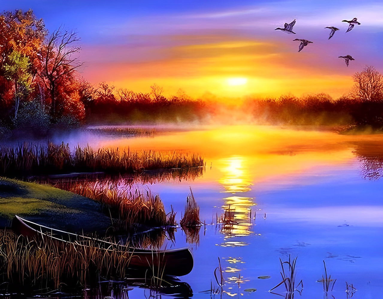 Mer Paysage Broderie Diamant