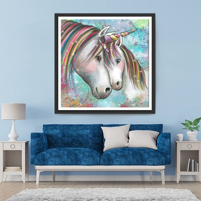 Mère Licorne et Son Bébé Broderie Diamant