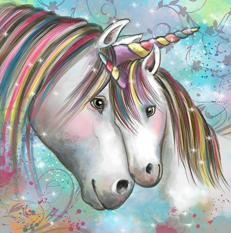 Mère Licorne et Son Bébé Broderie Diamant