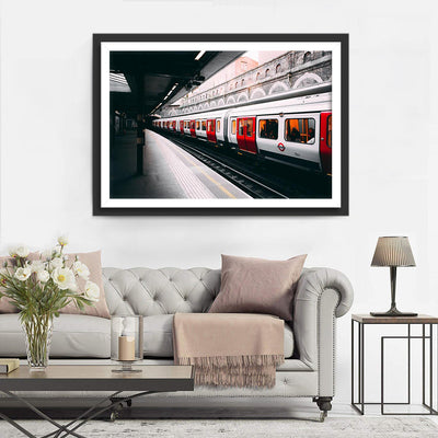 Métro Rouge et Blanc Broderie Diamant