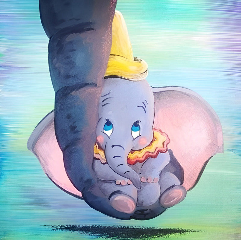 Mignon Bébé Éléphant à Grandes Oreilles Cartoon Broderie Diamant