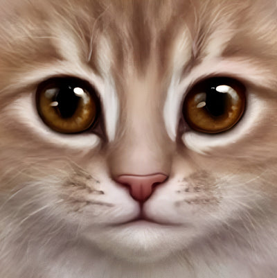 Mignon Chat Orange Broderie Diamant
