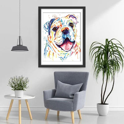 Mignon Chien Coloré Animal Broderie Diamant