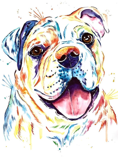 Mignon Chien Coloré Animal Broderie Diamant