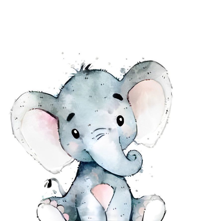 Mignon Éléphanteau Gris Cartoon Pour Enfants Broderie Diamant