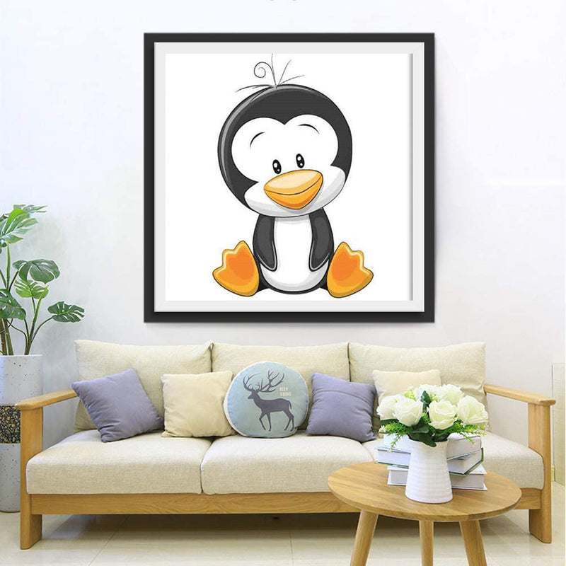 Mignon Manchot Cartoon Broderie Diamant