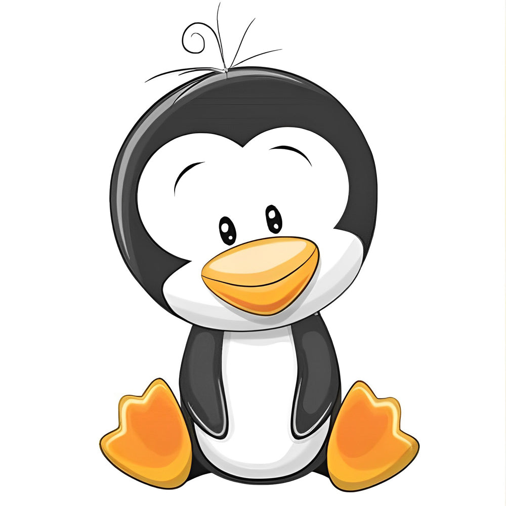 Mignon Manchot Cartoon Broderie Diamant