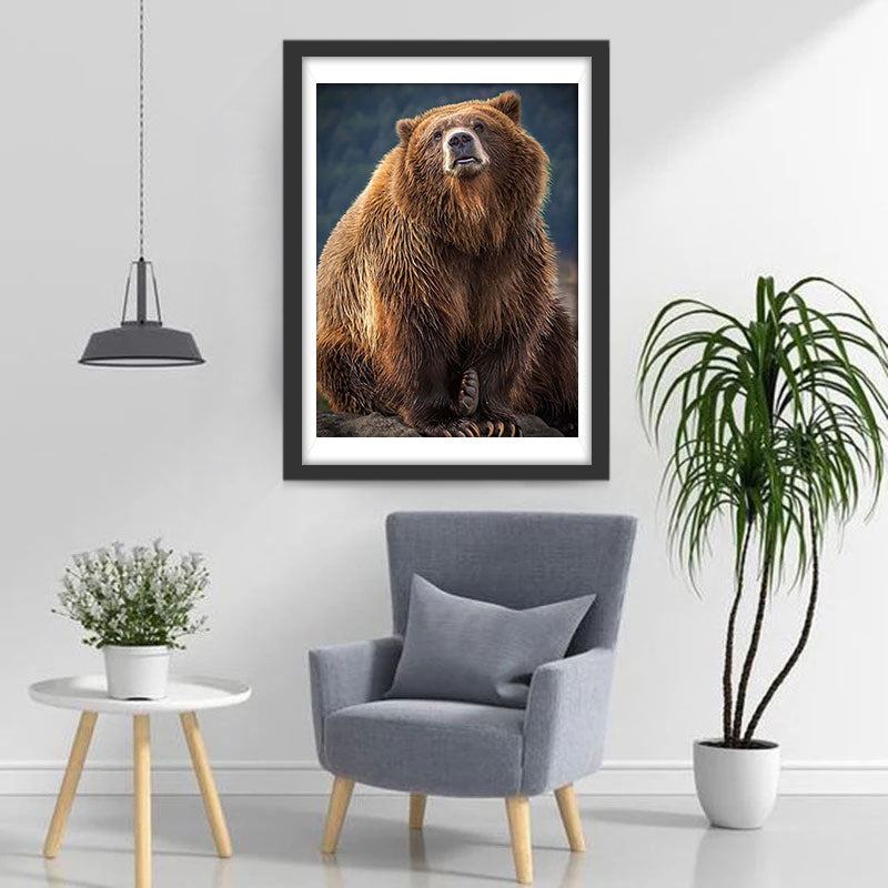 Mignon Ours Brun Broderie Diamant